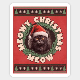 Meowy christmas meow Sticker